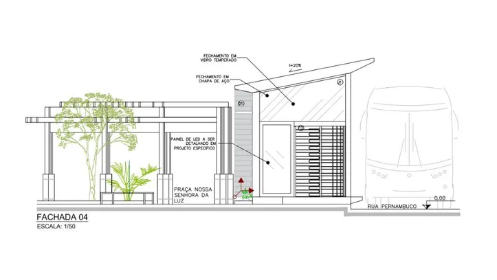 Projeto da estação do BRS