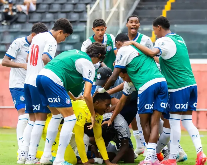 Bahia venceu o Vitória por 3 a 1 no jogo de ida das finais do Baianão Sub-17