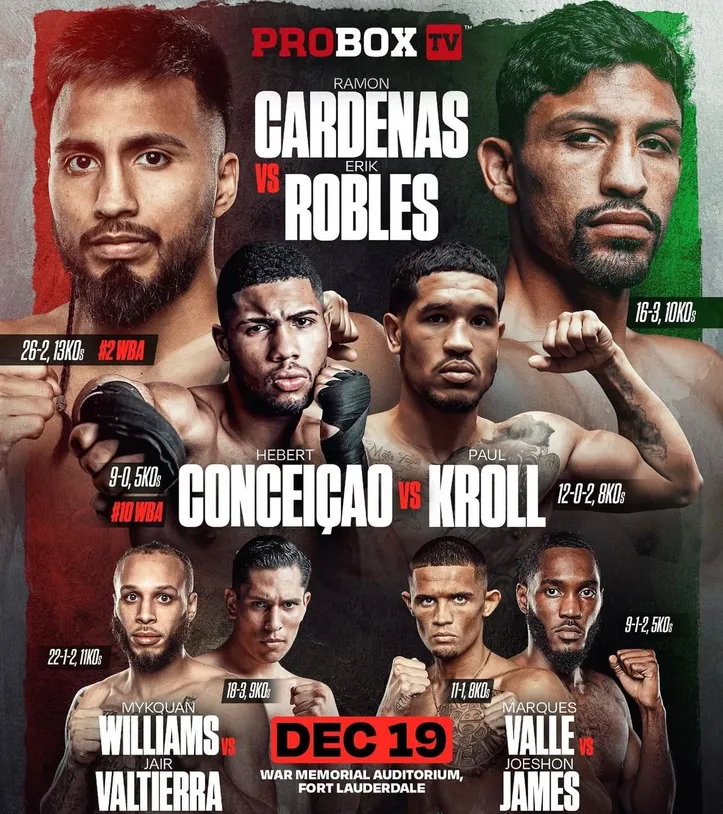 Card da luta de Hebert Conceição e Kroll