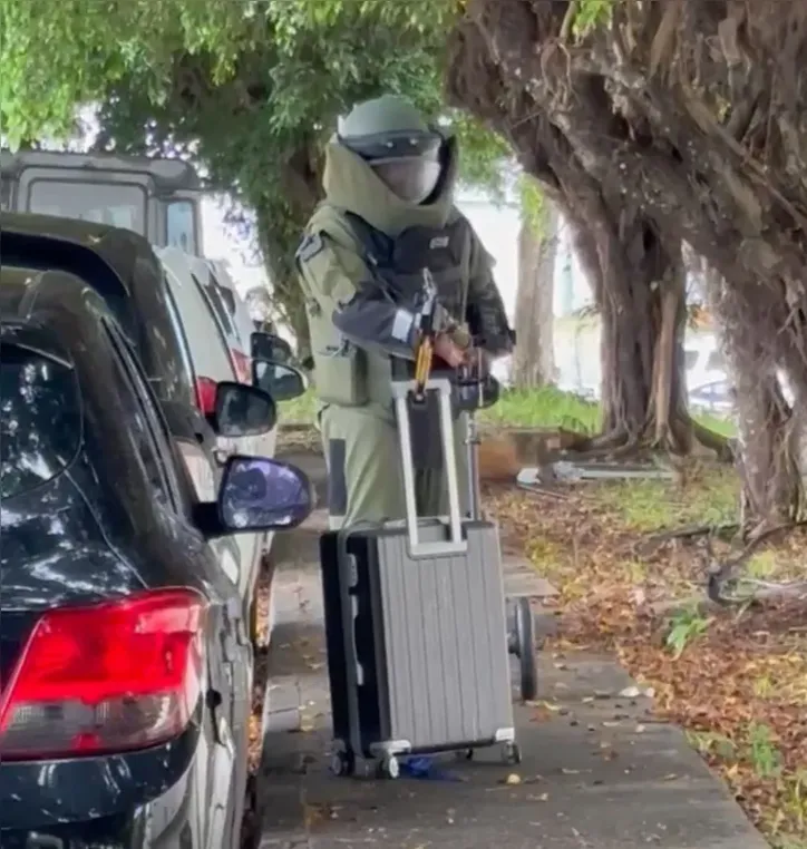 Mala suspeita estava vazia