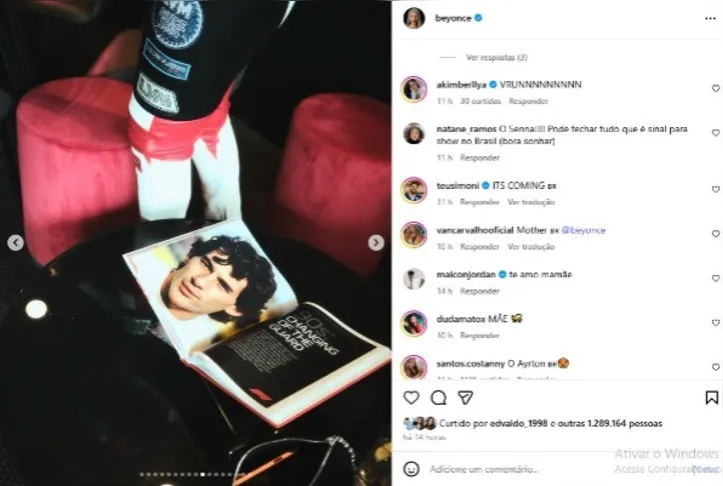Post de Beyoncé no Instagram