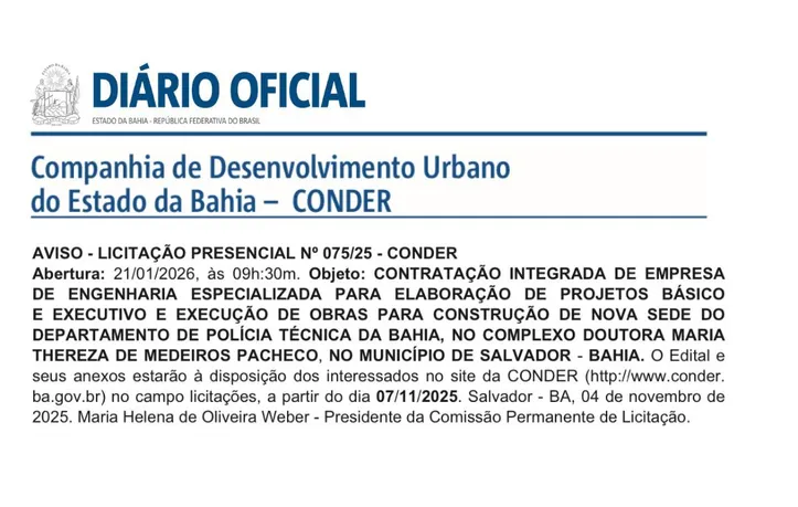 Imagem ilustrativa da imagem Com investimento de R$142 milhões, nova sede do DPT será construída em 20 meses