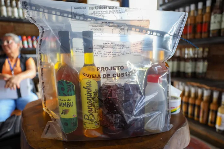 Bebidas apreendidas na Operação Bebidas Etílicas