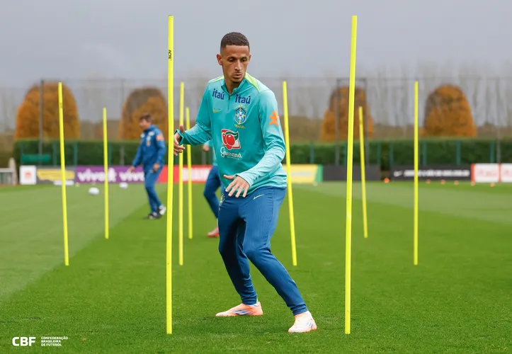 Luciano Juba em treinamento na Seleção Brasileira