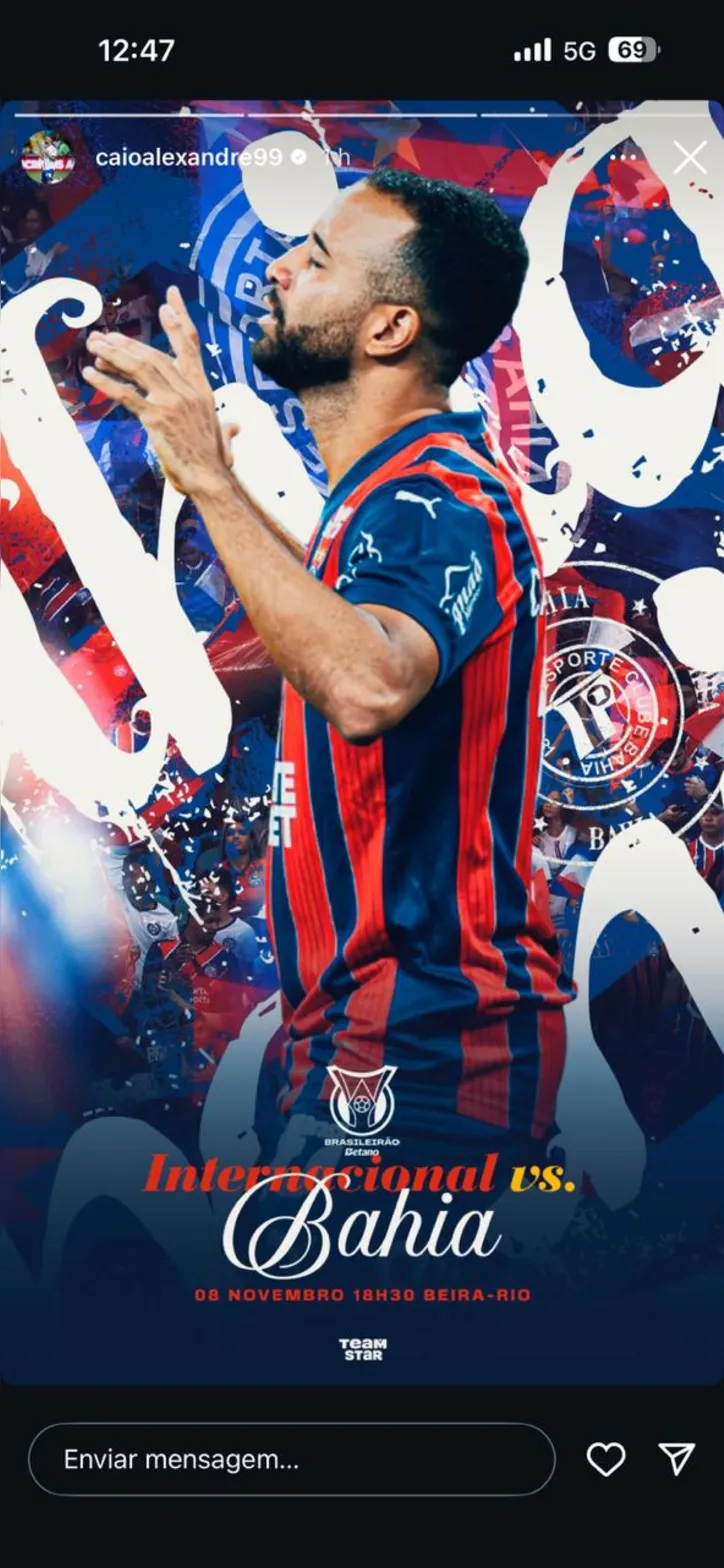 Anúncio do retorno de Caio Alexandre