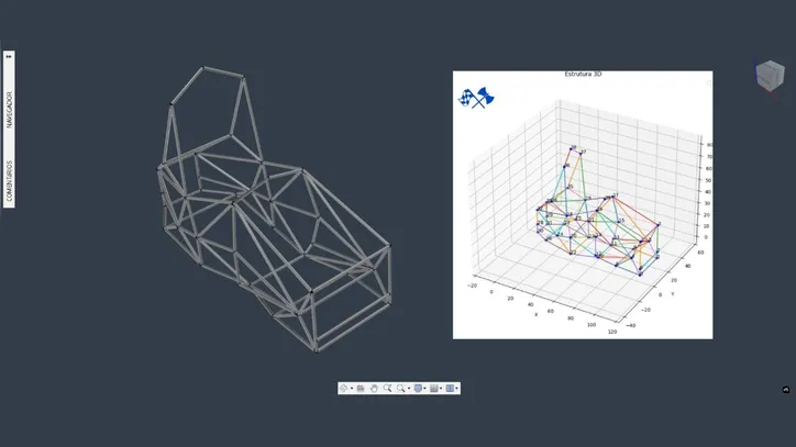 Protótipo em Python e CAD da Xangô E-Racing