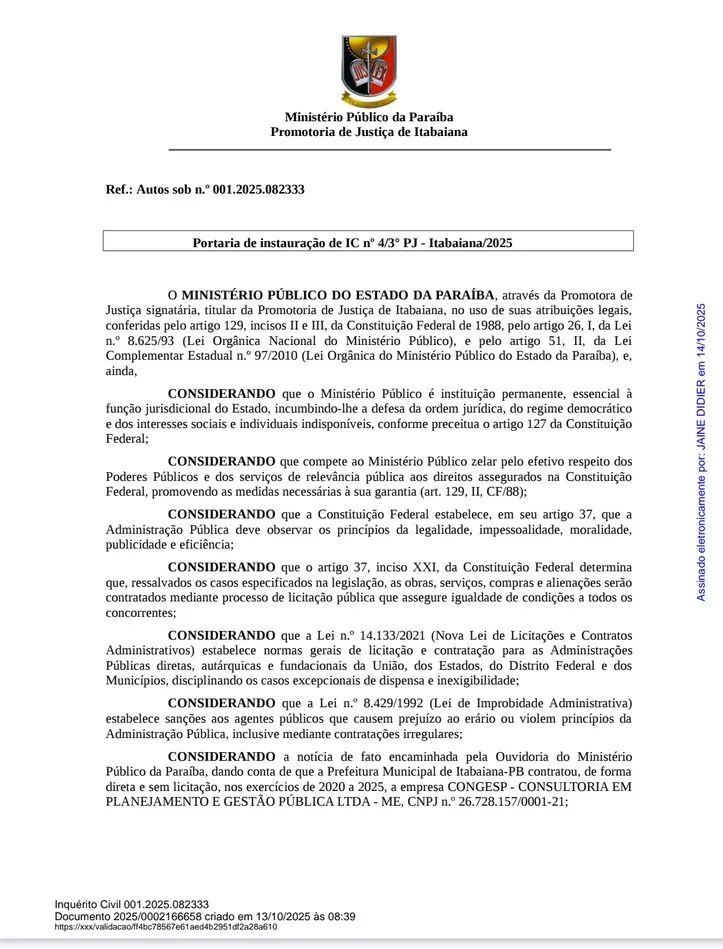 Imagem ilustrativa da imagem Empresa com 20 contratos em prefeituras entra na mira da Justiça