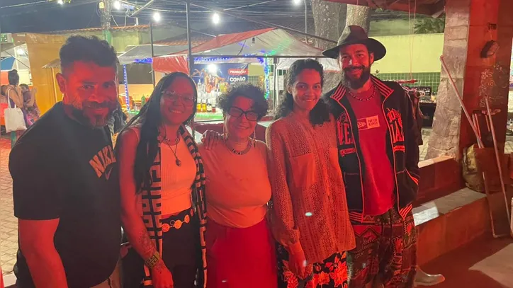 Ana Costa e amigos durante o Expande Capão