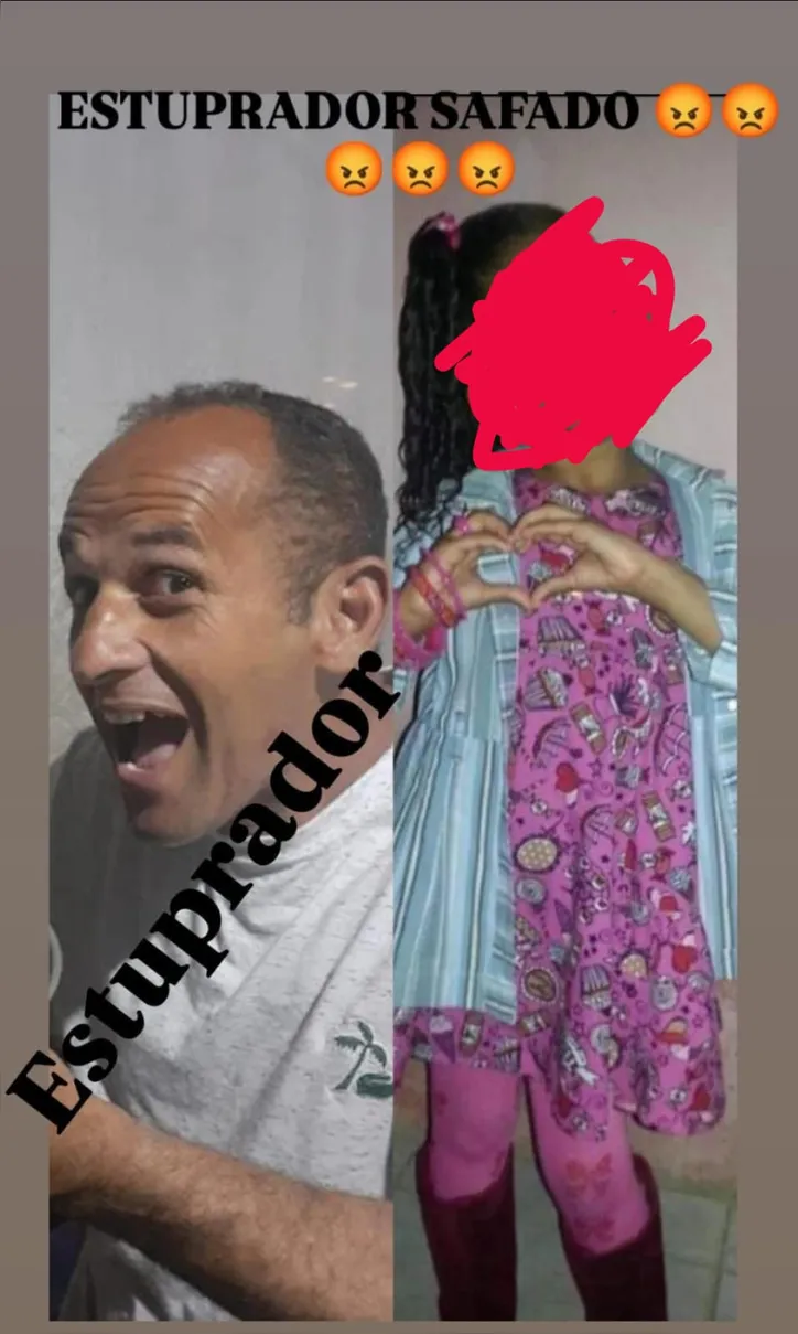 Foto utilizada nas redes sociais acusando Marcelo de estupro