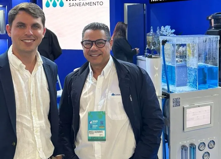 Marcelo Sacramento e Renan Menicucci representam a Bahia na
principal feira de saneamento da América Latina