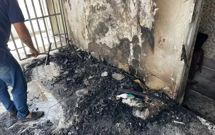 Vazamento de botijão provocou incêndio no imóvel