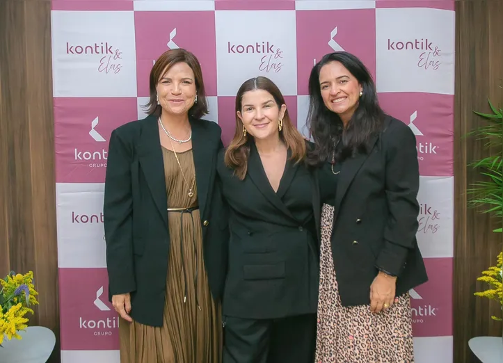 Daniela, Ju Ferraz e Renata no Kontik & Elas, em uma noite de troca, inspiração e sororidade