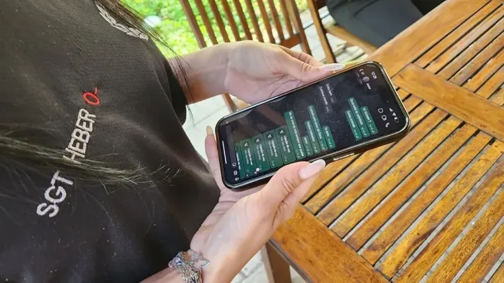 Mensagens trocadas com o marido antes dele não responder mais