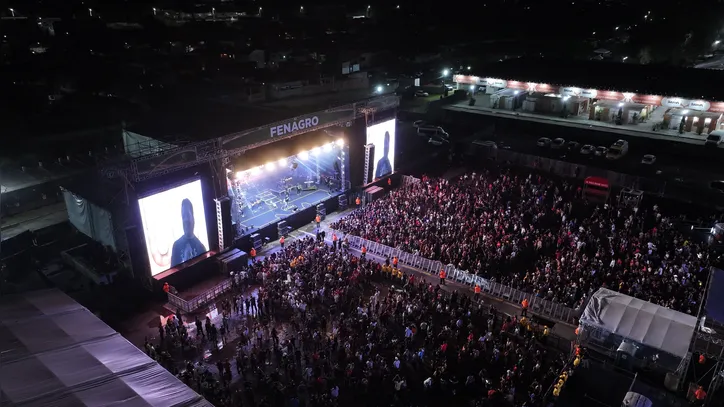 Imagens aéreas de shows da Fenagro