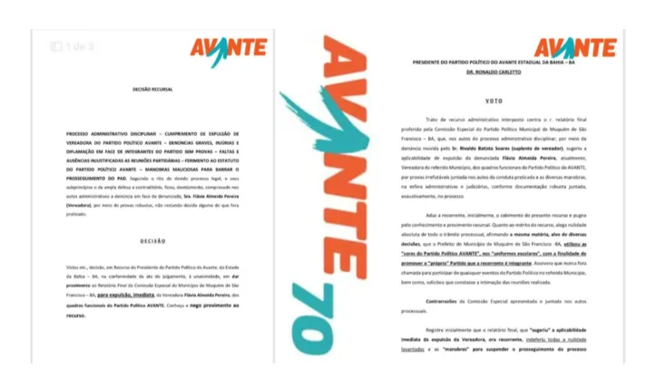 Imagem ilustrativa da imagem Parlamentar é expulsa de partido em cidade baiana