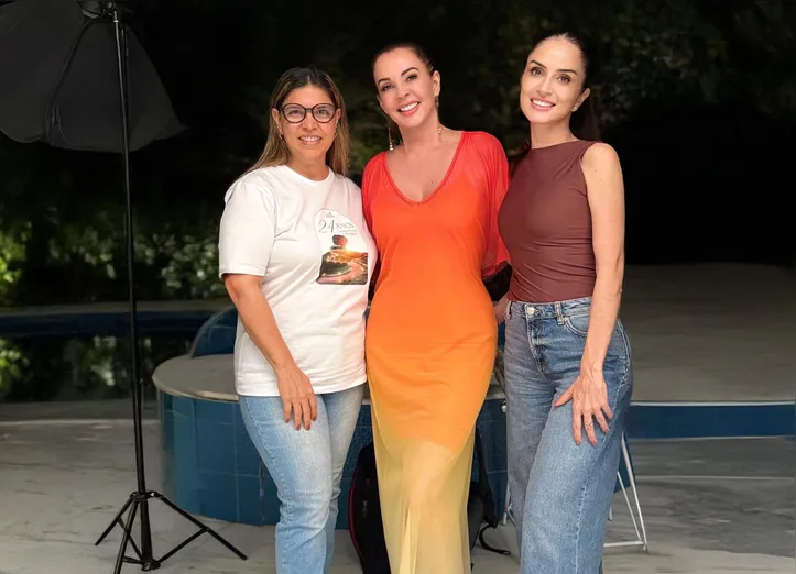 Chris Araújo, Liz Matos e Cris Reis promovem brechó solidário