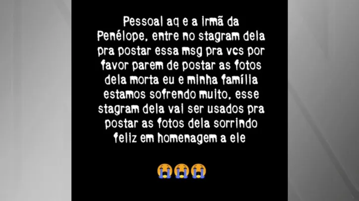 Familia afirmou ainda que a conta será usada para divulgar homenagens