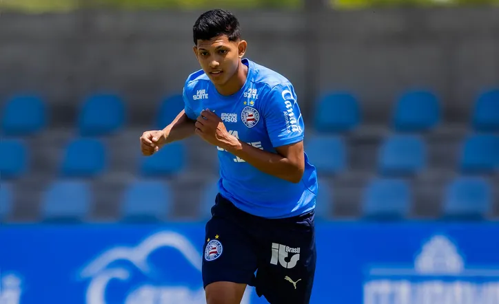 Erick Pulga em treinamento pelo Bahia