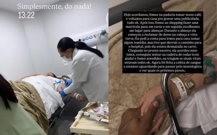 Post do marido de Thais sobre o ocorrido