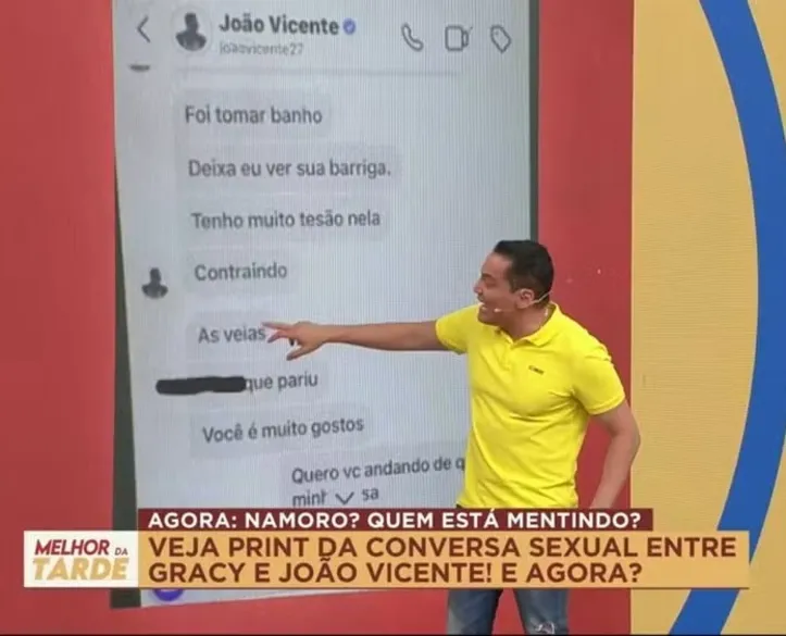Print da conversa de João com Gracyanne