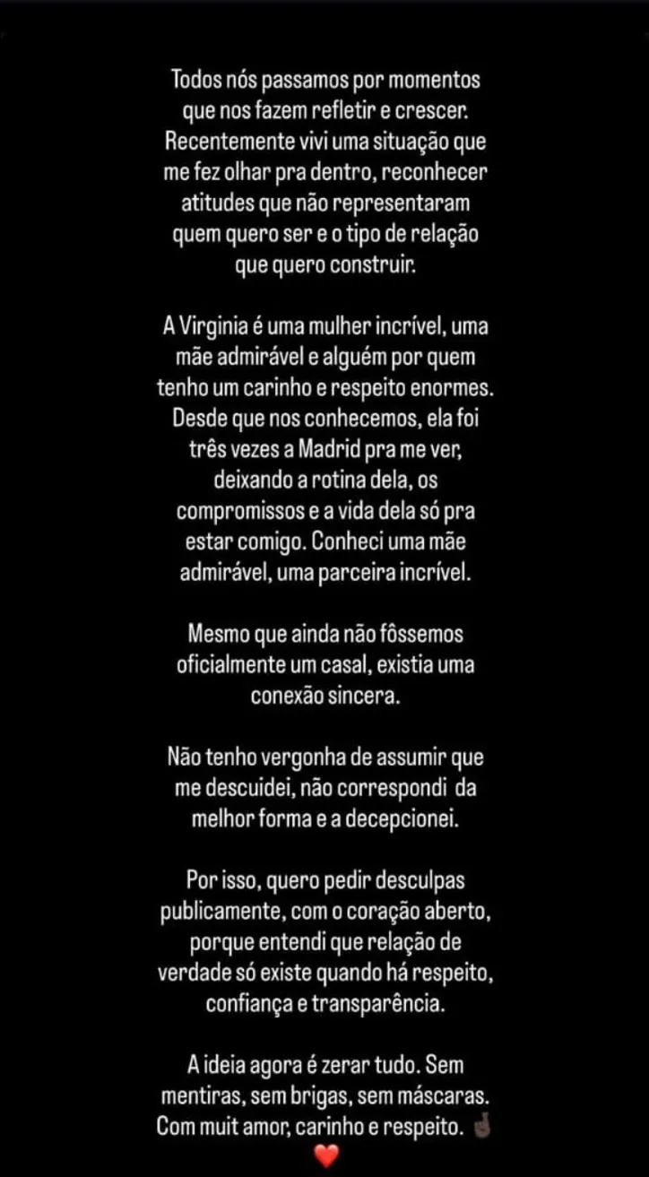 Post de Vini Jr no Instagram