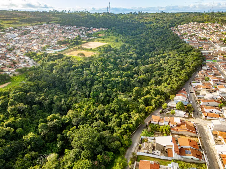 Vista aérea da reserva do Poço Escuro