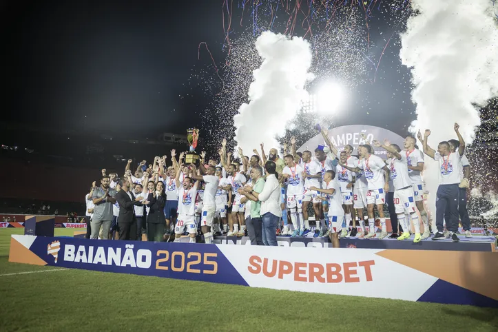 Comemoração do título do Bahia sobre o Vitória