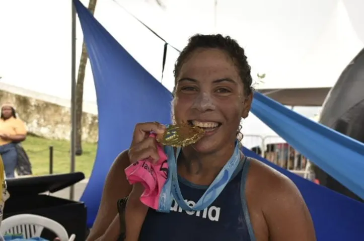 Claudine Conceição na Travessia Mar Grande Salvador