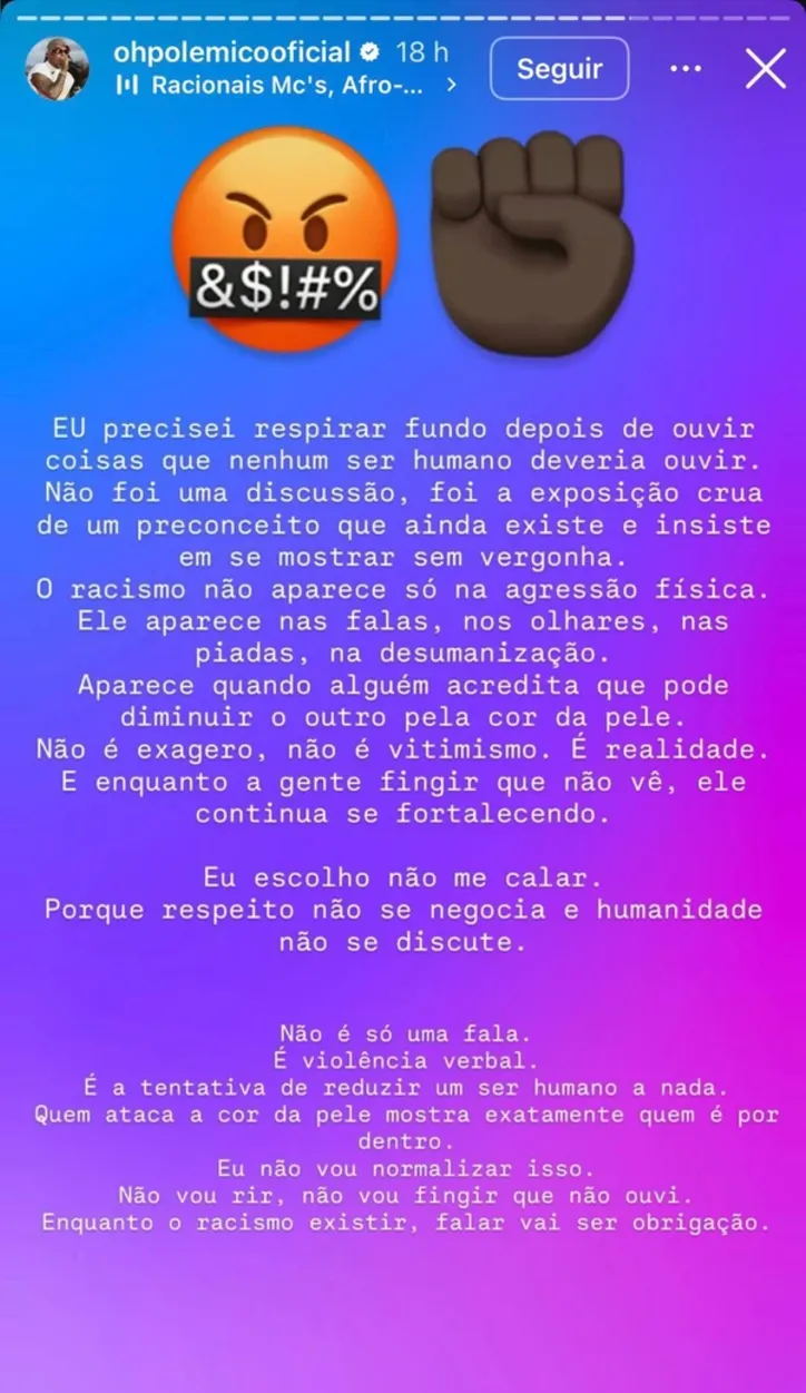 Episódio ocorreu quando o pagodeiro acompanhava a namorada