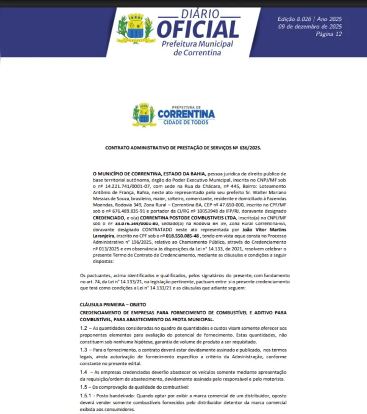 Imagem ilustrativa da imagem Contrato de combustíveis na Bahia daria para dar 352 voltas ao mundo