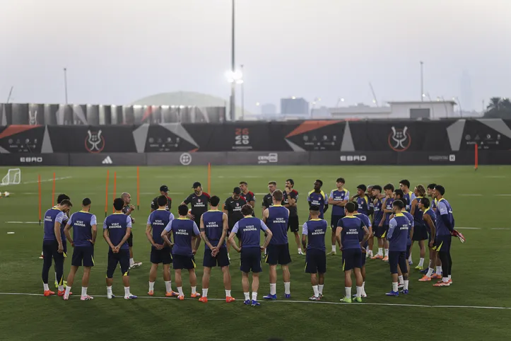 Atlético de Madrid treinando