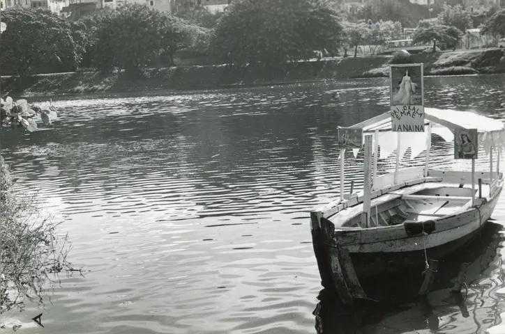 Embarcação no Dique do Tororó nos anos 1980