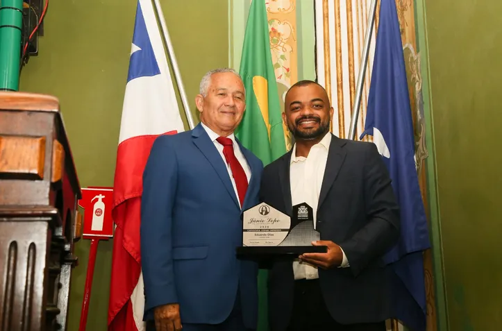 Eduardo Dias e o vereador Téo Senna