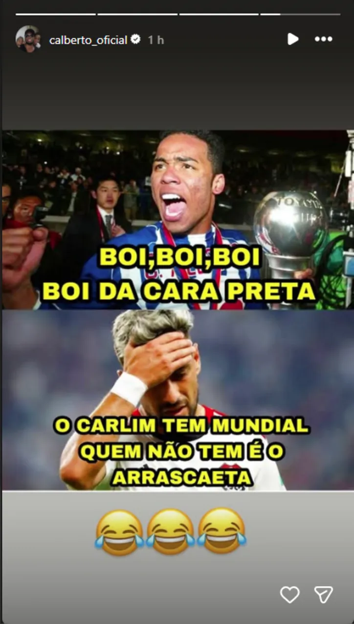 Imagem ilustrativa da imagem Ex-jogador do Bahia provoca o Flamengo após vice no Mundial da Fifa