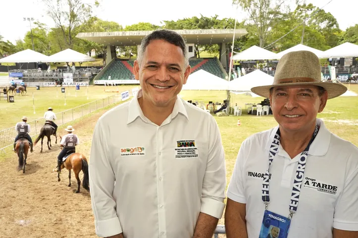 Luciano Neves, diretor do Grupo A TARDE, ao lado do secretário da SEAGRI, Pablo Barrozo