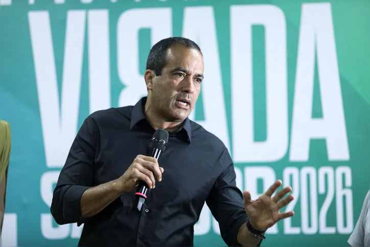 Bruno Reis em coletiva no primeiro dia do Festival Virada Salvador