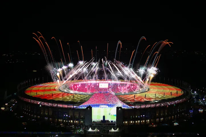 Estádio iluminado na final da Eurocopa 2024