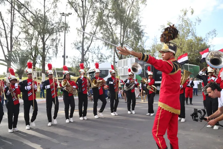 Estudantes da fanfarra FANDUC