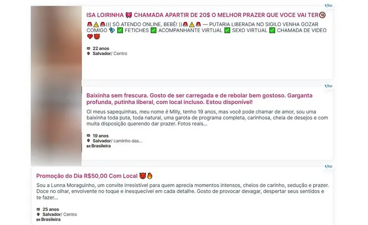 Parte do Catálogo no site da Skokka