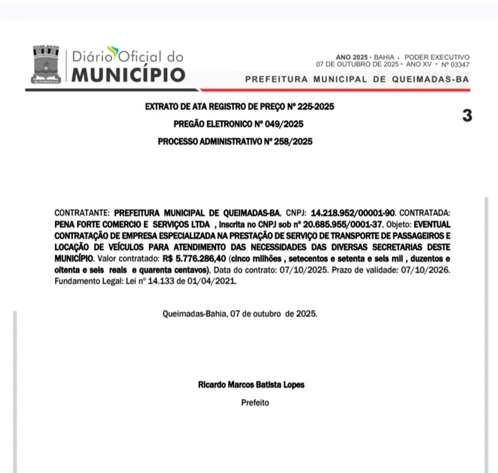 Imagem ilustrativa da imagem Licitação de R$5 milhões em Queimadas é denunciada por irregularidades