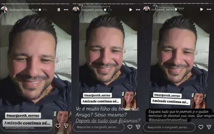 Post do sanfoneiro e Margareth na web