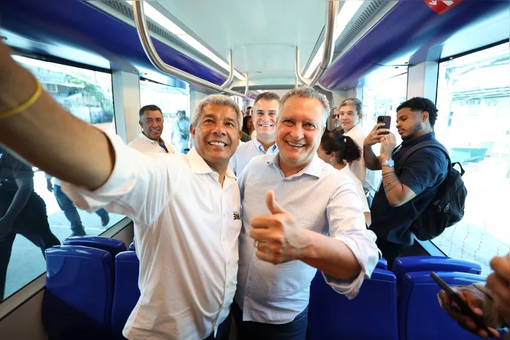 Jerônimo Rodrigues e Rui Costa no VLT de Salvador