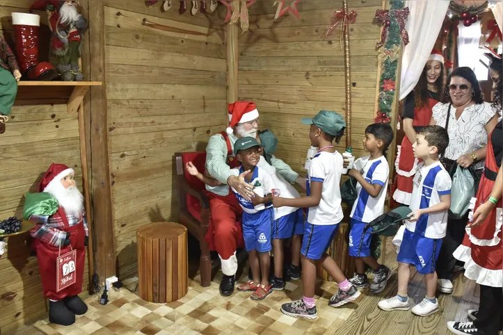 Imagem ilustrativa da imagem Casa do Papai Noel na Fenagro recebe mais de 1.500 visitas só nesta segunda