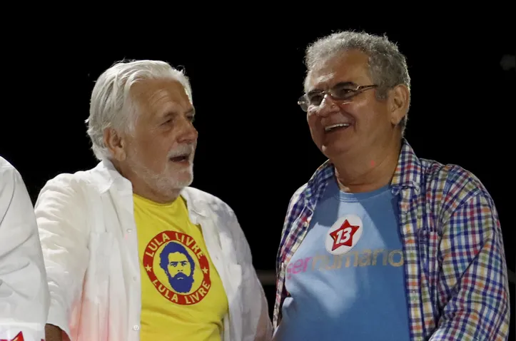 Angelo Coronel e Jaques Wagner durante a campanha de 2018