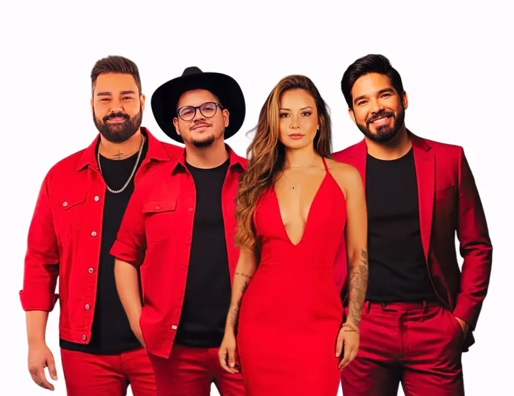 O grupo Luz Vermelha, composto por Kiko Sali, Rod Torres, Berguinho e Tay Agazzi