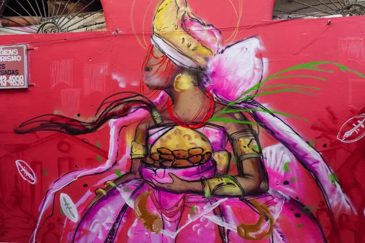 Imagem ilustrativa da imagem Salvador ganha murais de grafite em homenagem a Iansã e Santa Bárbara
