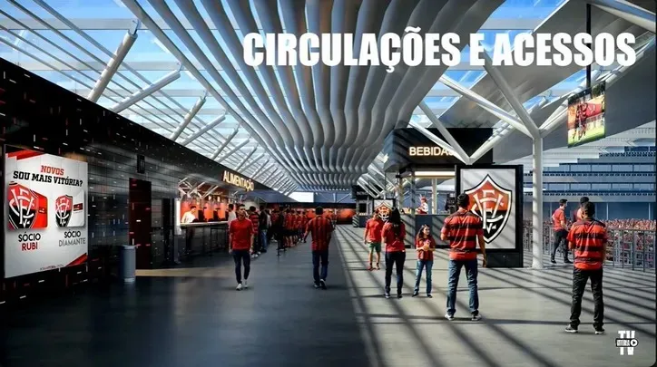 Imagem ilustrativa da imagem Vitória projeta assinatura com investidor da Arena Barradão em janeiro