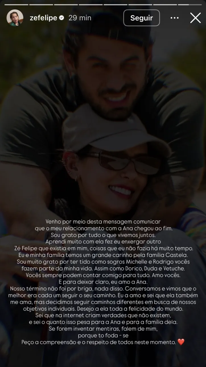 Story publicado por Zé Felipe