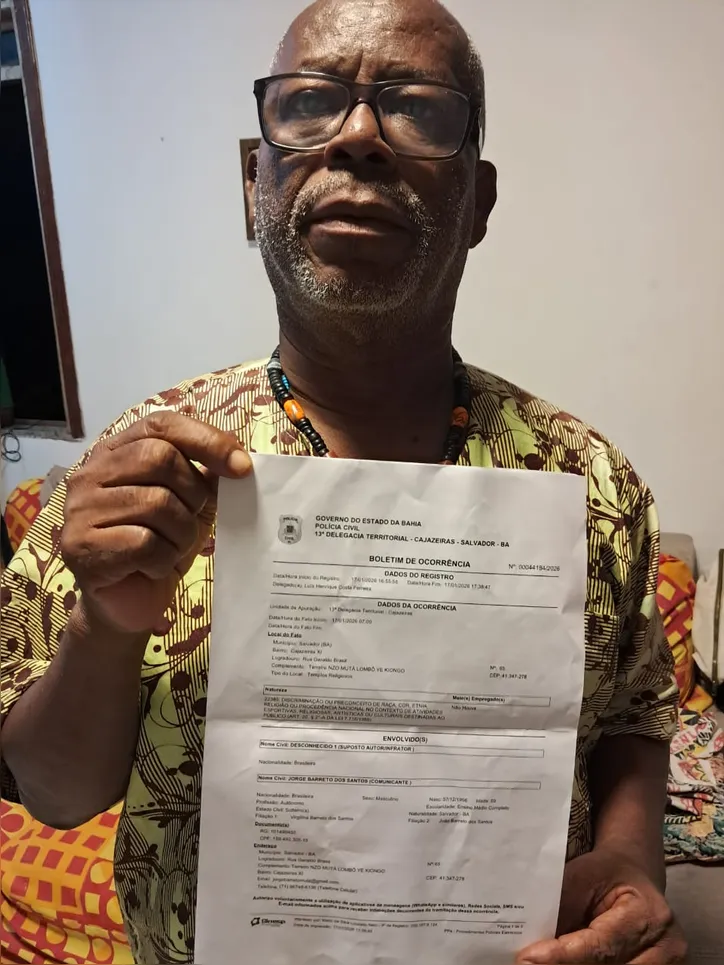 Tatá  Mutá Imê registrou ocorrência na Decrin, na tarde desta segunda-feira, 19