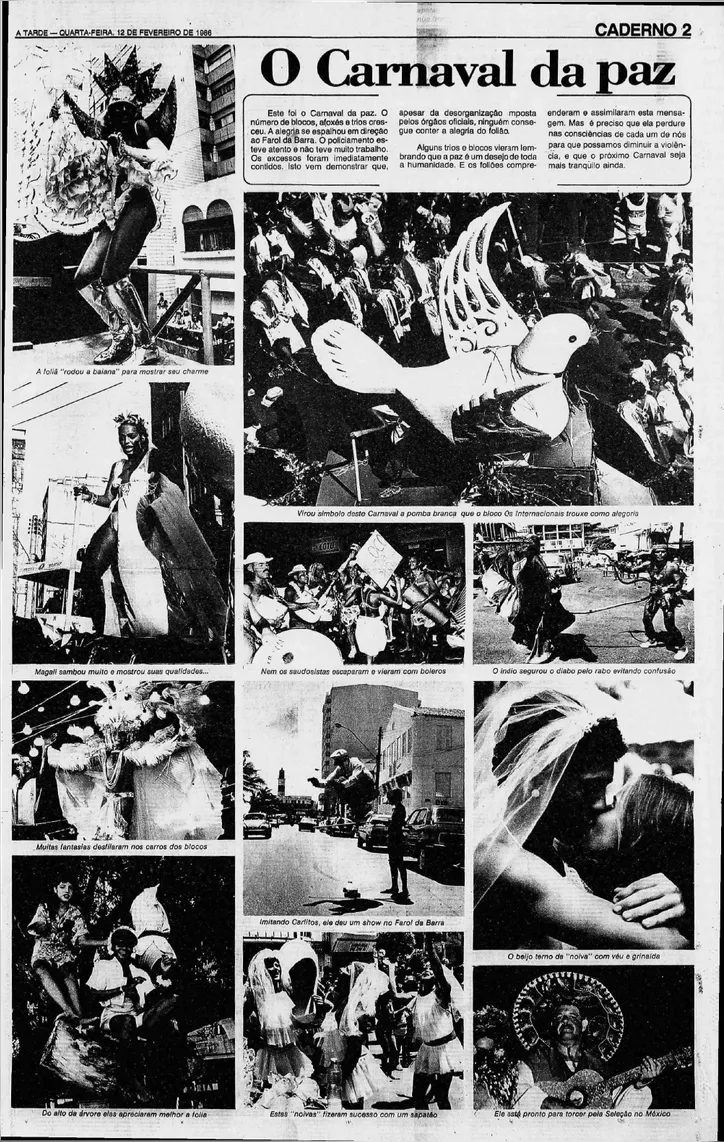 Imagens publicada na edição de 12 de fevereiro de 1986